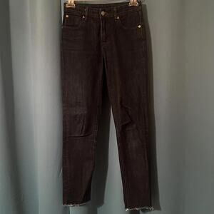 Levi’s - W25 L32 Women’s Dark Blue Denim Jeans Pants - Frayed/Raw Hem Dark Wash